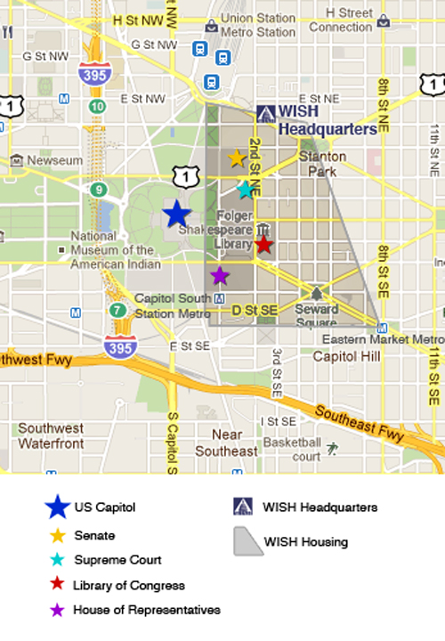 Map of WISH residences